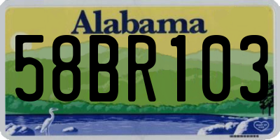 AL license plate 58BR103