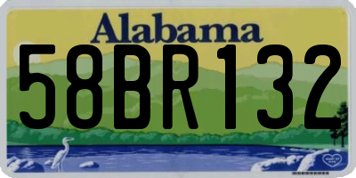 AL license plate 58BR132