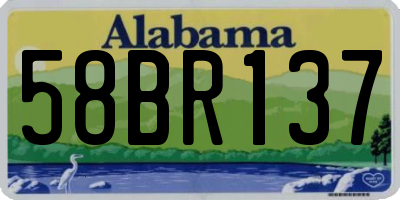 AL license plate 58BR137