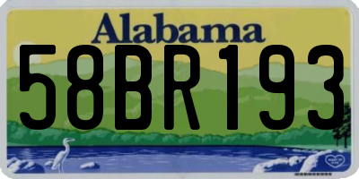 AL license plate 58BR193