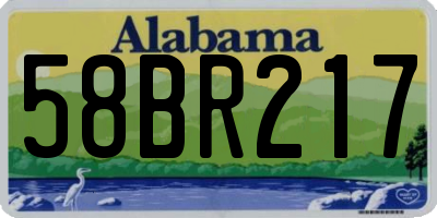 AL license plate 58BR217