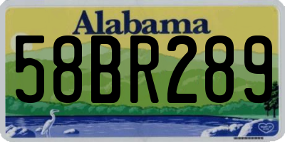 AL license plate 58BR289