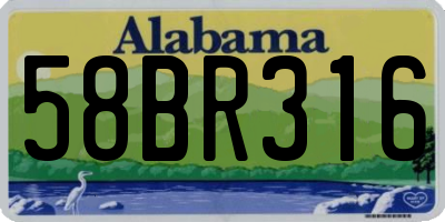 AL license plate 58BR316