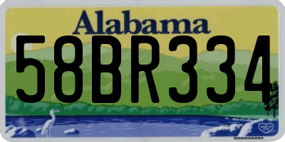 AL license plate 58BR334