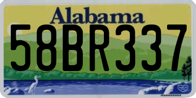 AL license plate 58BR337