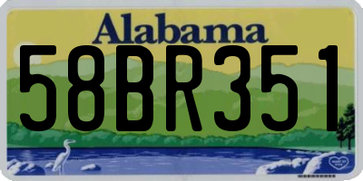 AL license plate 58BR351