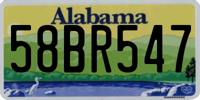 AL license plate 58BR547