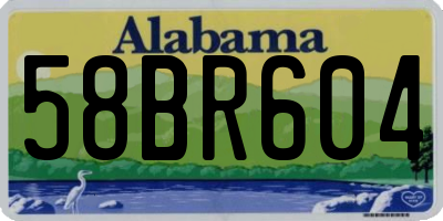 AL license plate 58BR604