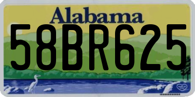 AL license plate 58BR625