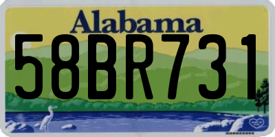 AL license plate 58BR731