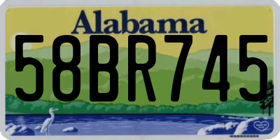 AL license plate 58BR745