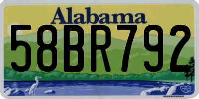 AL license plate 58BR792