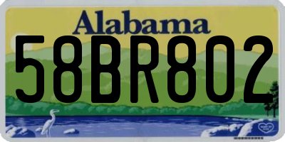 AL license plate 58BR802