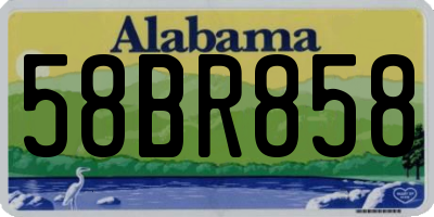 AL license plate 58BR858