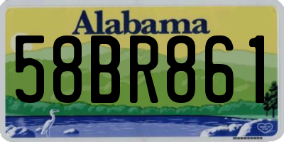 AL license plate 58BR861