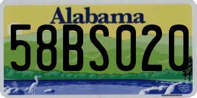 AL license plate 58BS020