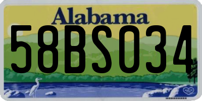 AL license plate 58BS034