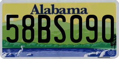 AL license plate 58BS090