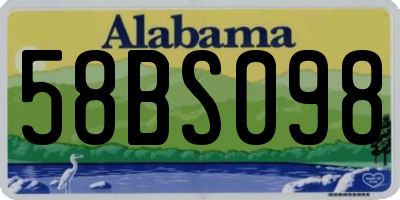 AL license plate 58BS098