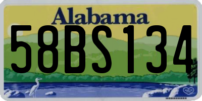 AL license plate 58BS134