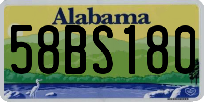 AL license plate 58BS180