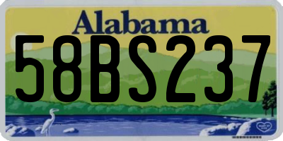 AL license plate 58BS237