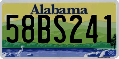 AL license plate 58BS241