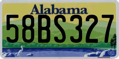AL license plate 58BS327