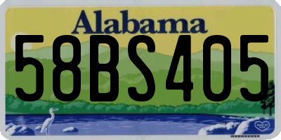 AL license plate 58BS405