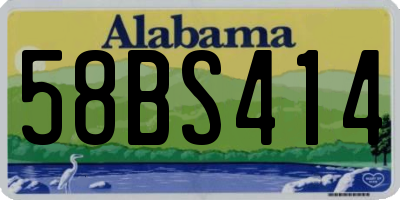 AL license plate 58BS414