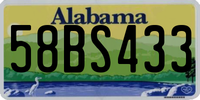 AL license plate 58BS433