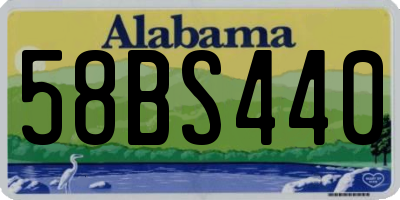 AL license plate 58BS440