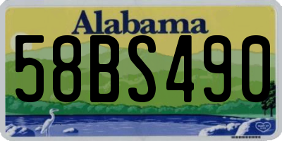AL license plate 58BS490
