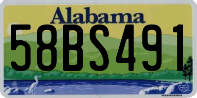AL license plate 58BS491