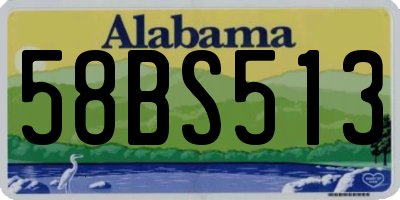 AL license plate 58BS513