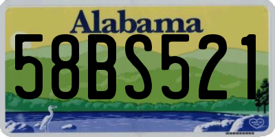 AL license plate 58BS521