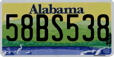 AL license plate 58BS538