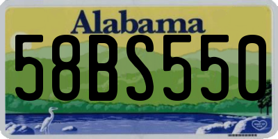 AL license plate 58BS550