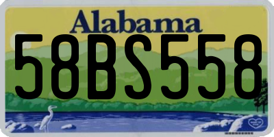 AL license plate 58BS558