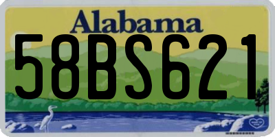 AL license plate 58BS621