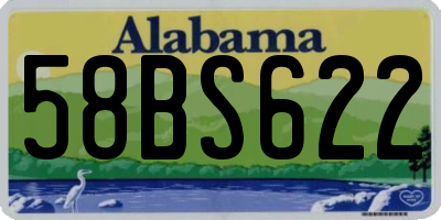 AL license plate 58BS622