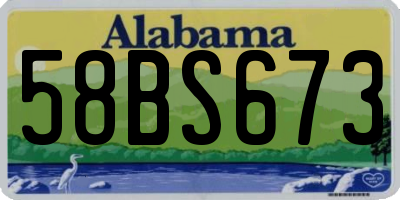 AL license plate 58BS673
