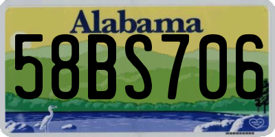 AL license plate 58BS706