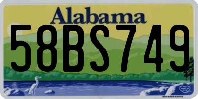 AL license plate 58BS749