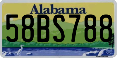 AL license plate 58BS788