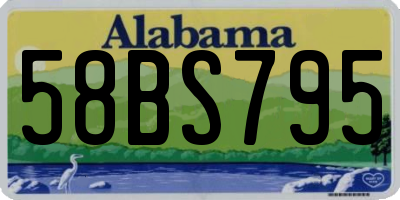 AL license plate 58BS795