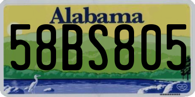 AL license plate 58BS805