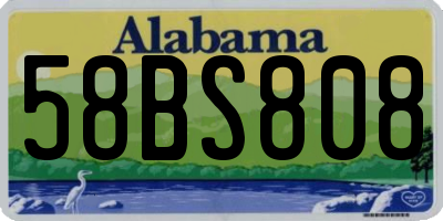 AL license plate 58BS808