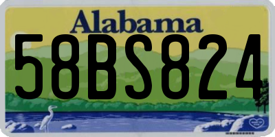 AL license plate 58BS824