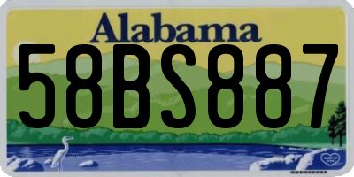 AL license plate 58BS887